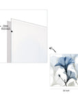 Blue Xray Floral Frameless Graphic Wall Art - From Where -
