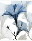 Blue Xray Floral Frameless Graphic Wall Art - From Where -