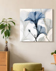 Blue Xray Floral Frameless Graphic Wall Art - From Where -