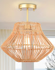 Bohemian Woven Rattan Lampshade - From Where -