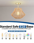 Bohemian Woven Rattan Lampshade - From Where -