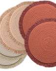 Boho Round Placemats Set of 6 - From Where -
