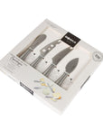 Boska Stainless Steel Cheese 4 Knife Set - Mini Copenhagen Knives For All Types of Cheese - Silver Non - Stick - Dishwasher Safe - For Kitchen Cooking - From Where -