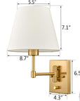 Brass Swing Arm Wall Lamp (Set of 2) - From Where -