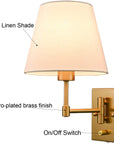 Brass Swing Arm Wall Lamp (Set of 2) - From Where -