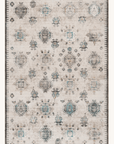Brenda Hazy Heraldry Spill Proof Washable Rug - From Where Finds -