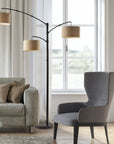 Brendan 3 - Arm Metal Arc Floor Lamp (82") - From Where Finds -