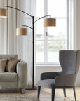 Brendan 3-Arm Metal Arc Floor Lamp (82")