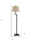 Bronze Swing Arm Floor Lamp - From Where -