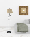 Bronze Swing Arm Floor Lamp - From Where -