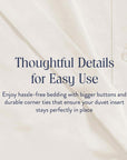 Brooklinen Luxury Sateen Duvet Cover - Queen Size in Cream - From Where -