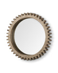 Brown Abstract Wood Framed Accent Mirror - From Where -