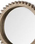 Brown Abstract Wood Framed Accent Mirror - From Where -