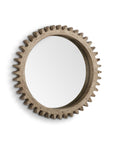 Brown Abstract Wood Framed Accent Mirror - From Where -