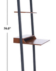 Brown and Charcoal 2 - Shelf Leaning Desk - From Where -