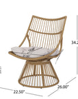 Brown Bohemian Lounge Chair (Set of 2) - From Where -