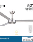 Brushed Aluminum Ceiling Fan - From Where -