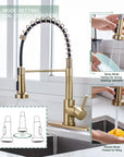 Brushed Gold Kitchen Faucet - From Where -