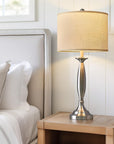 Brushed Steel Table Lamp (Set of 2) - From Where -