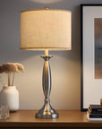 Brushed Steel Table Lamp (Set of 2) - From Where -