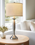 Brushed Steel Table Lamp (Set of 2) - From Where -