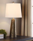 Brussels Bronze White Table Lamp - From Where -