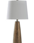 Brussels Bronze White Table Lamp - From Where -