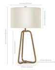 Bryan Brass Finish Table Lamp - From Where -