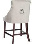 Eleni Tufted Wing Back Counter Stool Set of 2, Elegant Design, Velvet Upholstery