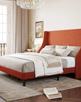 Burnt Orange Bowdoin Platform Bed - From Where -