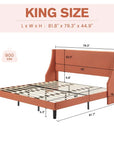 Burnt Orange Bowdoin Platform Bed - From Where -