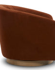 Burnt Orange Swivel Accent Chair - From Where -