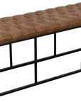 Button Tufted Bench with Metal Base - From Where -