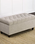 Button Tufted Storage Bench - From Where -