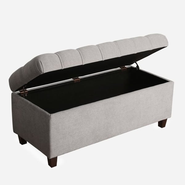 Button Tufted Storage Bench - From Where -