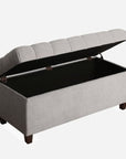 Button Tufted Storage Bench - From Where -