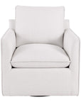 My Texas House Briar Swivel Accent Chair, Cream Linen