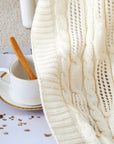Cable Knit Throw Blankets - From Where -