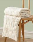 Cable Knit Throw Blankets - From Where -