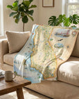 California State Map Fleece Blanket - From Where Finds - Blanket