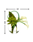 Calla Lily and Succulent Faux Water Floral - From Where -