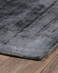 Cameron Distressed Viscose Rug, Charcoal - From Where Finds -