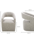 Camino Performance Fabric Rolling Armchair - From Where -