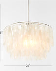 Capiz Round Chandelier (24") - From Where -