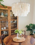 Capiz Round Chandelier (24") - From Where -