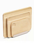 Caraway Home 4pc Cutting Board Set: Birch, BPA - Free, Includes Storage Rack, Hand Wash, Brown - From Where -