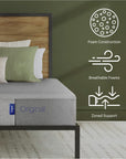 Casper Sleep Original Foam, Queen Size Memory Foam Mattress - Medium Firm Bed in a Box with Zoned SupportTM - 100 - Night Trial - CertiPUR - US Mattress, Light Grey - From Where -