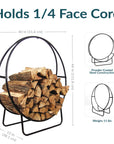 Sunnydaze Modern Tubular Steel Firewood Hoop Log Rack, Indoor Outdoor