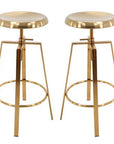 Cecely Swivel Bar Stool (Set of 2) - From Where -
