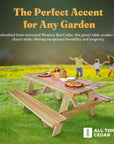 Cedar 6 - Ft Outdoor Picnic Table - From Where -